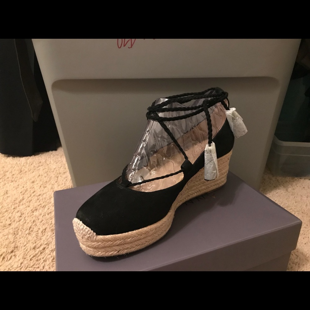 🆕 Ann Taylor black suede espadrille, 8.5.